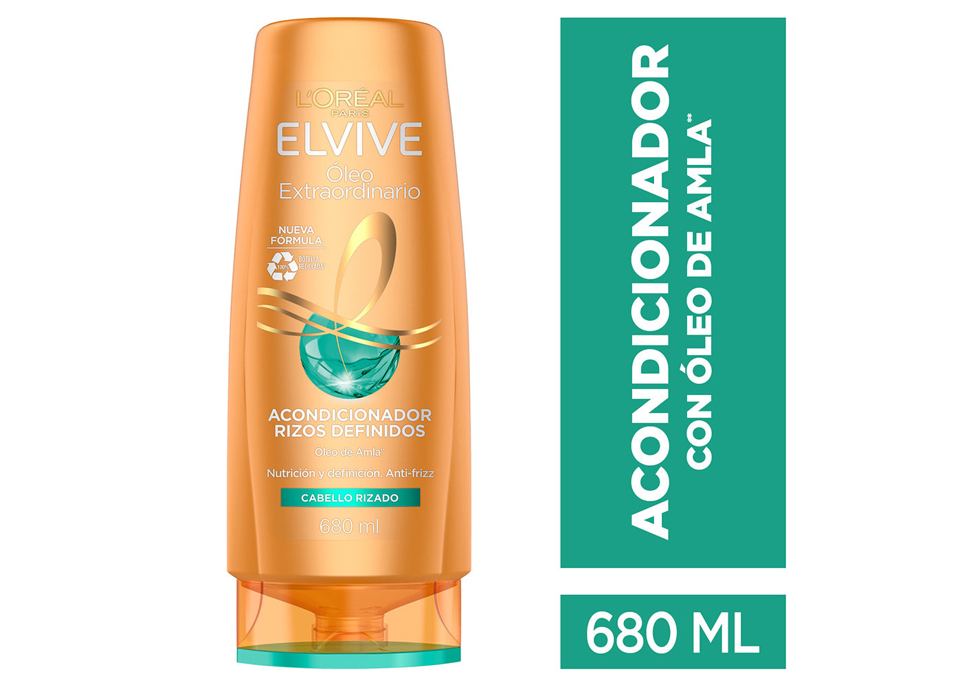 L'Oreal Paris Acondicionador, Oleo Rizos Elvive, 680 ml
